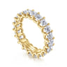 Eternity Band Wedding Ring in 14k Yellow Gold with Princess Cut Natural Diamond at Gabriel & Co.