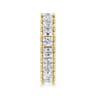 Eternity Band Wedding Ring in 14k Yellow Gold with Princess Cut Natural Diamond at Gabriel & Co.