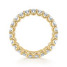 Eternity Band Wedding Ring in 14k Yellow Gold with Princess Cut Natural Diamond at Gabriel & Co.