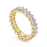 Eternity Band Wedding Ring in 14k Yellow Gold with Princess Cut Natural Diamond at Gabriel & Co.