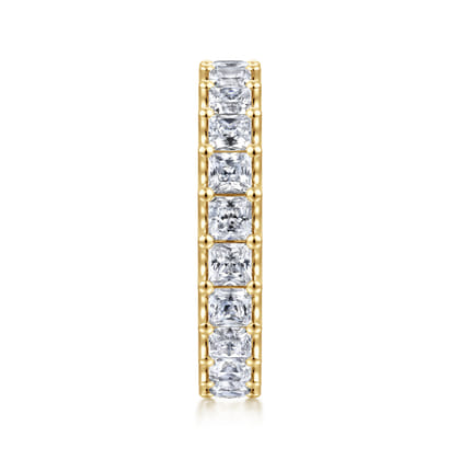 Forever - 14K Yellow Gold Scallop Setting Princess Cut Diamond Eternity Band