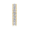 Eternity Band Wedding Ring in 14k Yellow Gold with Princess Cut Natural Diamond at Gabriel & Co.