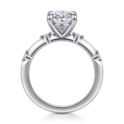 Frances - 14K White Gold Oval Diamond Engagement Ring