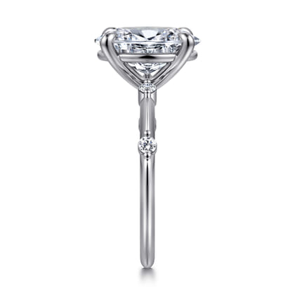 Frances - 14K White Gold Oval Diamond Engagement Ring