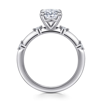 Frances - 14K White Gold Oval Diamond Engagement Ring