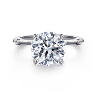 Frances - 14K White Gold Round Diamond Engagement Ring
