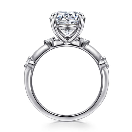 Frances - 14K White Gold Round Diamond Engagement Ring