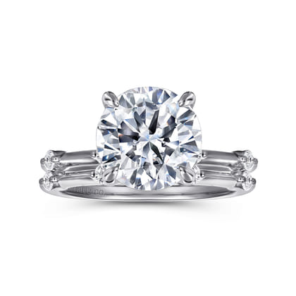 Frances - 14K White Gold Round Diamond Engagement Ring