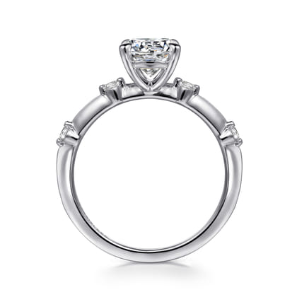 Frances - 14K White Gold Round Diamond Engagement Ring