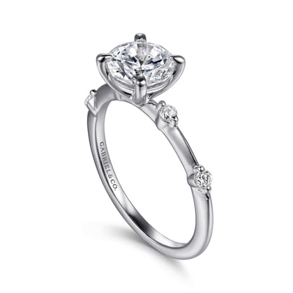 Frances - 14K White Gold Round Diamond Engagement Ring