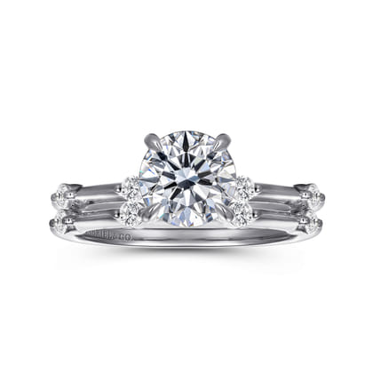 Frances - 14K White Gold Round Diamond Engagement Ring