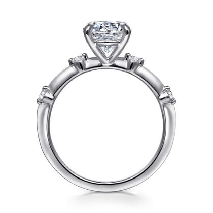 Frances - 14K White Gold Round Diamond Engagement Ring