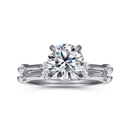 Frances - 14K White Gold Round Diamond Engagement Ring