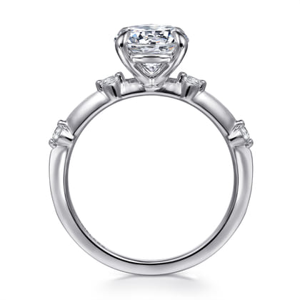 Frances - 14K White Gold Round Diamond Engagement Ring