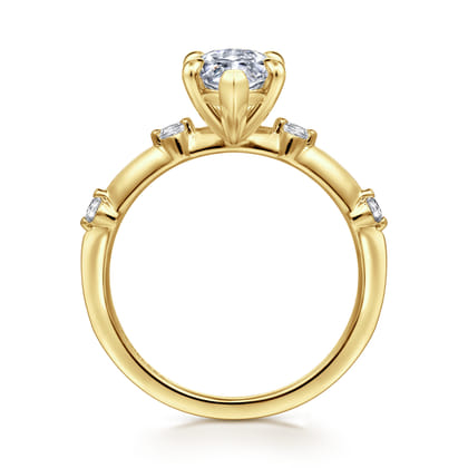 Frances - 14K Yellow Gold Marquise Shape Diamond Engagement Ring