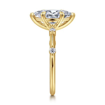 Frances - 14K Yellow Gold Marquise Shape Diamond Engagement Ring