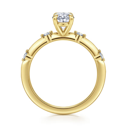 Frances - 14K Yellow Gold Oval Diamond Engagement Ring