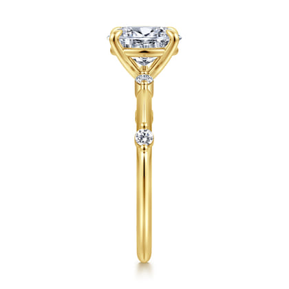 Frances - 14K Yellow Gold Oval Diamond Engagement Ring