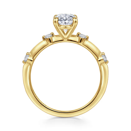 Frances - 14K Yellow Gold Oval Diamond Engagement Ring
