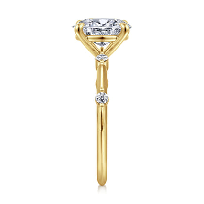 Frances - 14K Yellow Gold Oval Diamond Engagement Ring