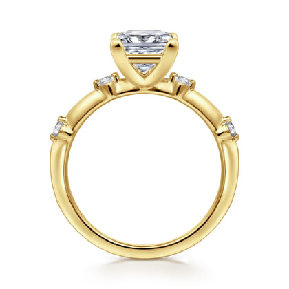 Frances - 14K Yellow Gold Princess Cut Diamond Engagement Ring