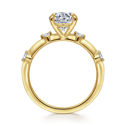 Frances - 14K Yellow Gold Round Diamond Engagement Ring
