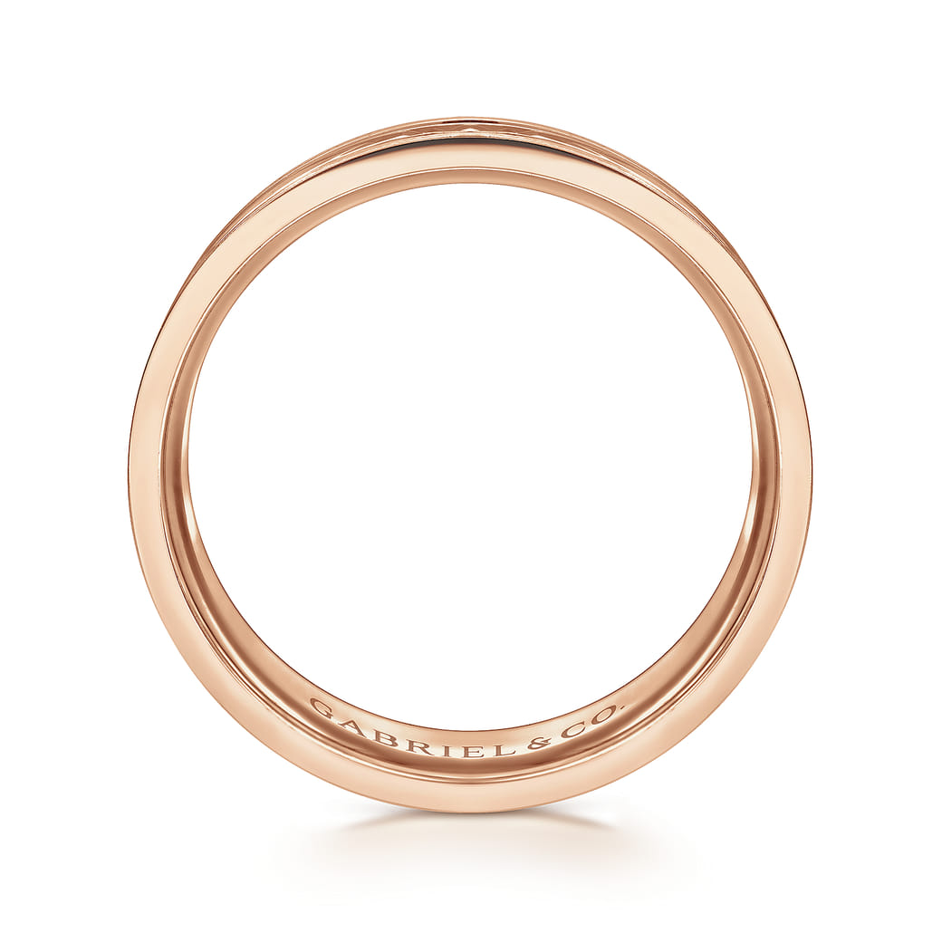 Rose Gold Stainless Steel Ring – High Polish Comfort Fit Band For Men & Women