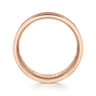 Franco - 14K Rose Gold 7mm - Diamond Cut Center Men's Wedding Band in Satin Finish