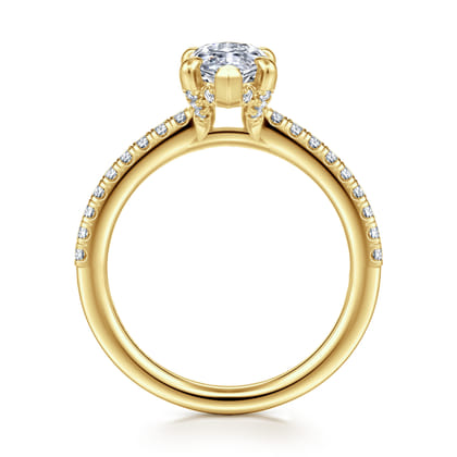 Franka - 14K Yellow Gold Marquise Shape Diamond Engagement Ring