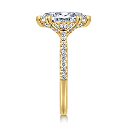 Franka - 14K Yellow Gold Marquise Shape Diamond Engagement Ring