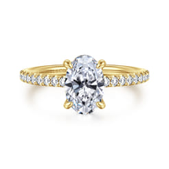 Franka - 14K Yellow Gold Oval Diamond Engagement Ring