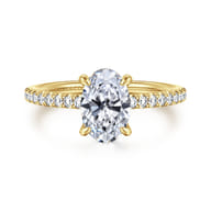 Franka - 14K Yellow Gold Oval Diamond Engagement Ring