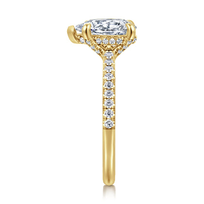 Franka - 14K Yellow Gold Pear Shape Diamond Engagement Ring