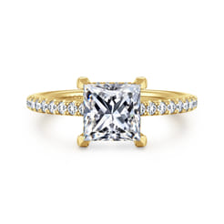 Franka - 14K Yellow Gold Princess Cut Diamond Engagement Ring