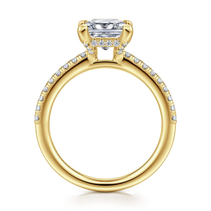 Franka - 14K Yellow Gold Princess Cut Diamond Engagement Ring