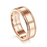 Fred - 14K Rose Gold 7mm - High Polished Men's Wedding Band