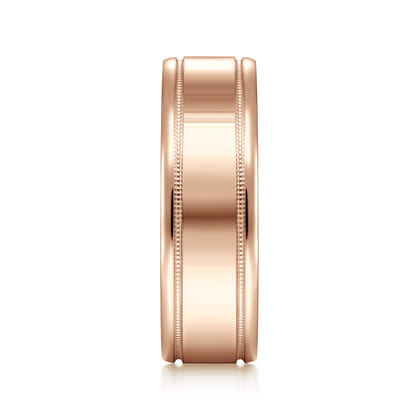 Fred - 14K Rose Gold 7mm - High Polished Men's Wedding Band