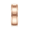 Fred - 14K Rose Gold 7mm - High Polished Men's Wedding Band