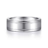 Fred - 14K White Gold 7mm - High Polished Men's Wedding Band