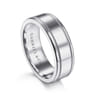 Fred - 14K White Gold 7mm - High Polished Men's Wedding Band