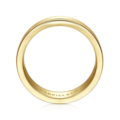 Fred - 14K Yellow Gold 7mm - High Polished Men's Wedding Band