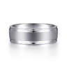 Gabriel - 14K White Gold 7mm - Men's Wedding Band in Satin Finish
