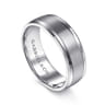 Gabriel - 14K White Gold 7mm - Men's Wedding Band in Satin Finish