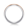 Gabriel - 14K White-Rose Gold 7mm - Men's Wedding Band in Satin Finish