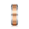 Gabriel - 14K White-Rose Gold 7mm - Men's Wedding Band in Satin Finish
