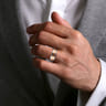 Gabriel - 14K White-Rose Gold 7mm - Men's Wedding Band in Satin Finish