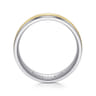 Gabriel - 14K White-Yellow Gold 7mm - Men's Wedding Band in Satin Finish