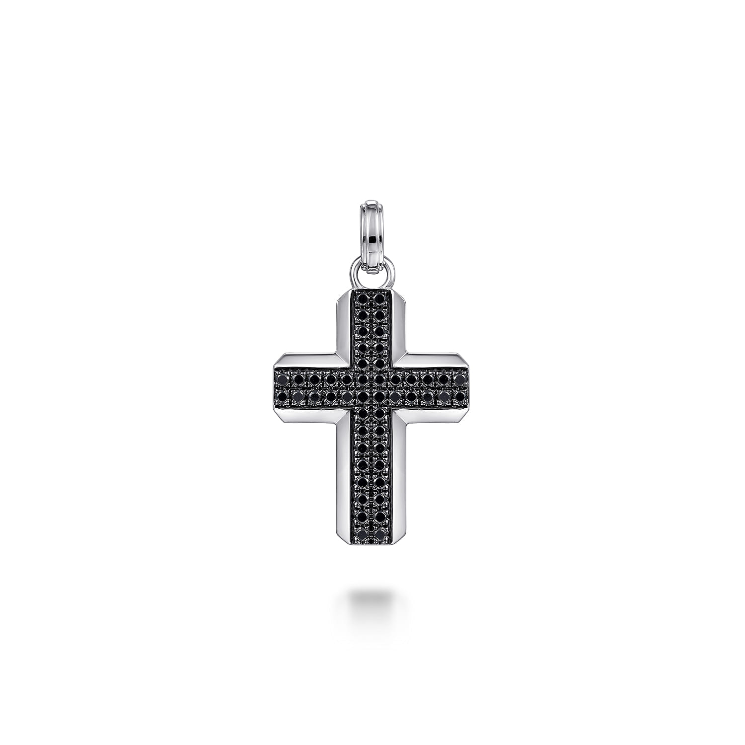 Gabriel  Co Cross 925 Sterling Silver Black Spinel