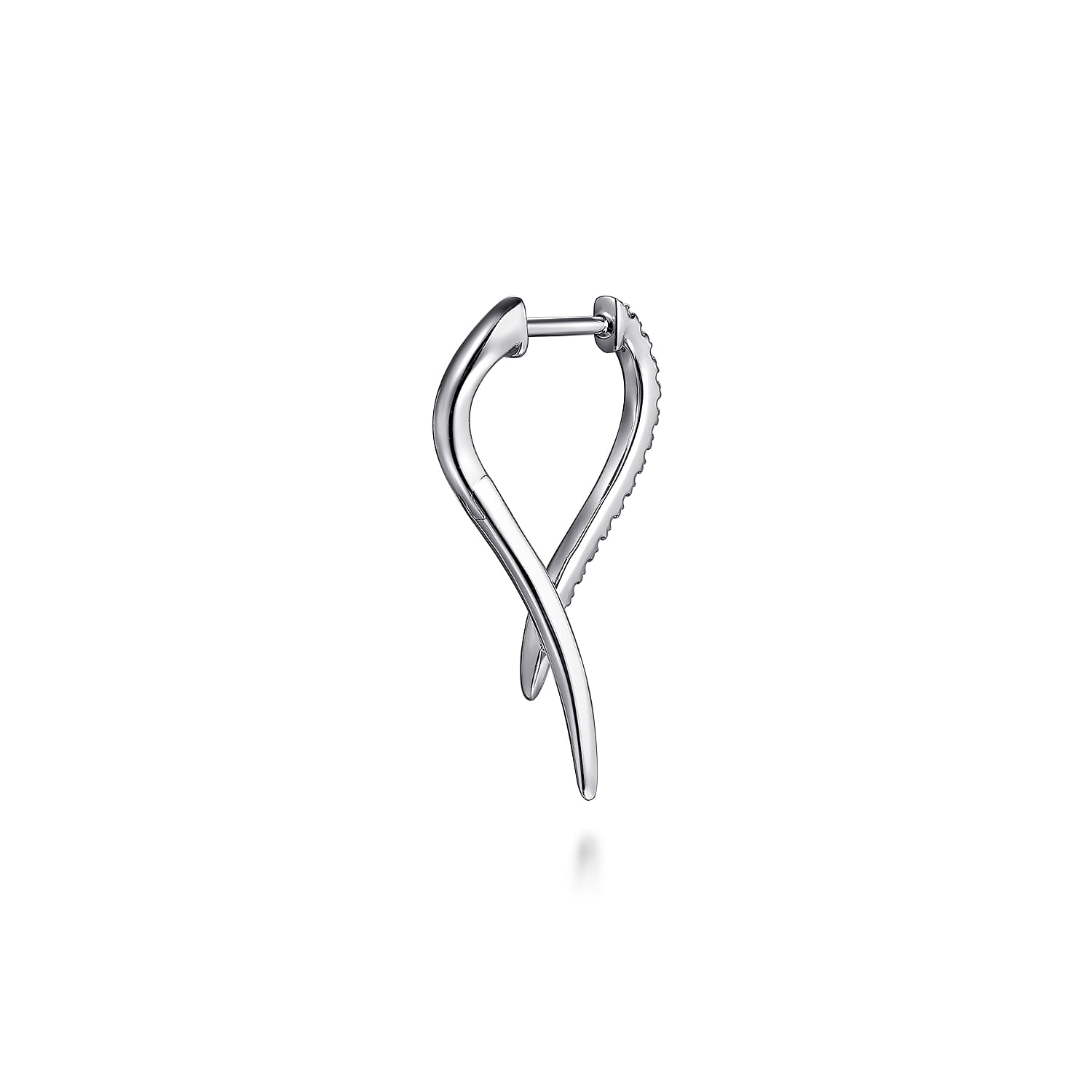 Gabriel  Co Drop Earrings 14K White Gold Diamond 0.18ct