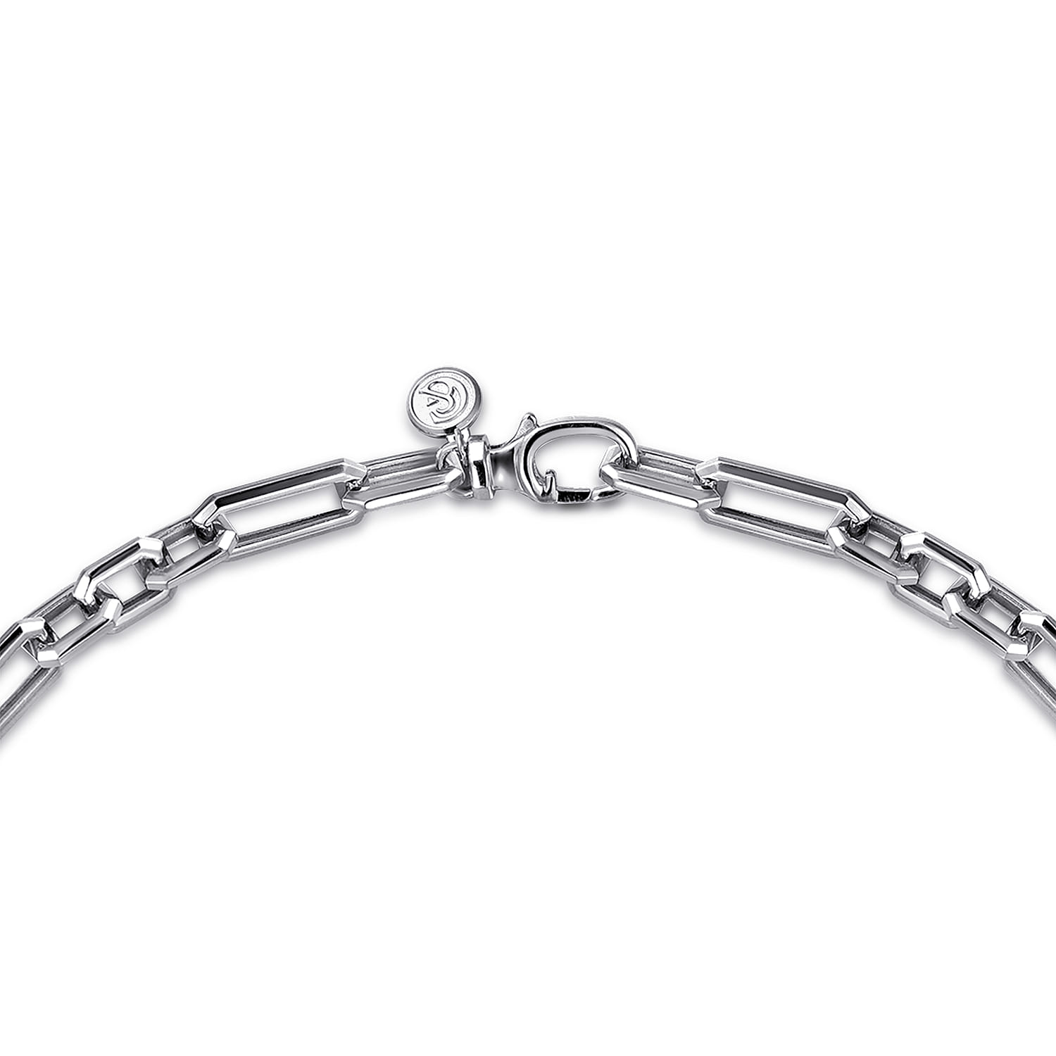 Gabriel  Co Figaro Chain Necklace 925 Sterling Silver 6.4mm
